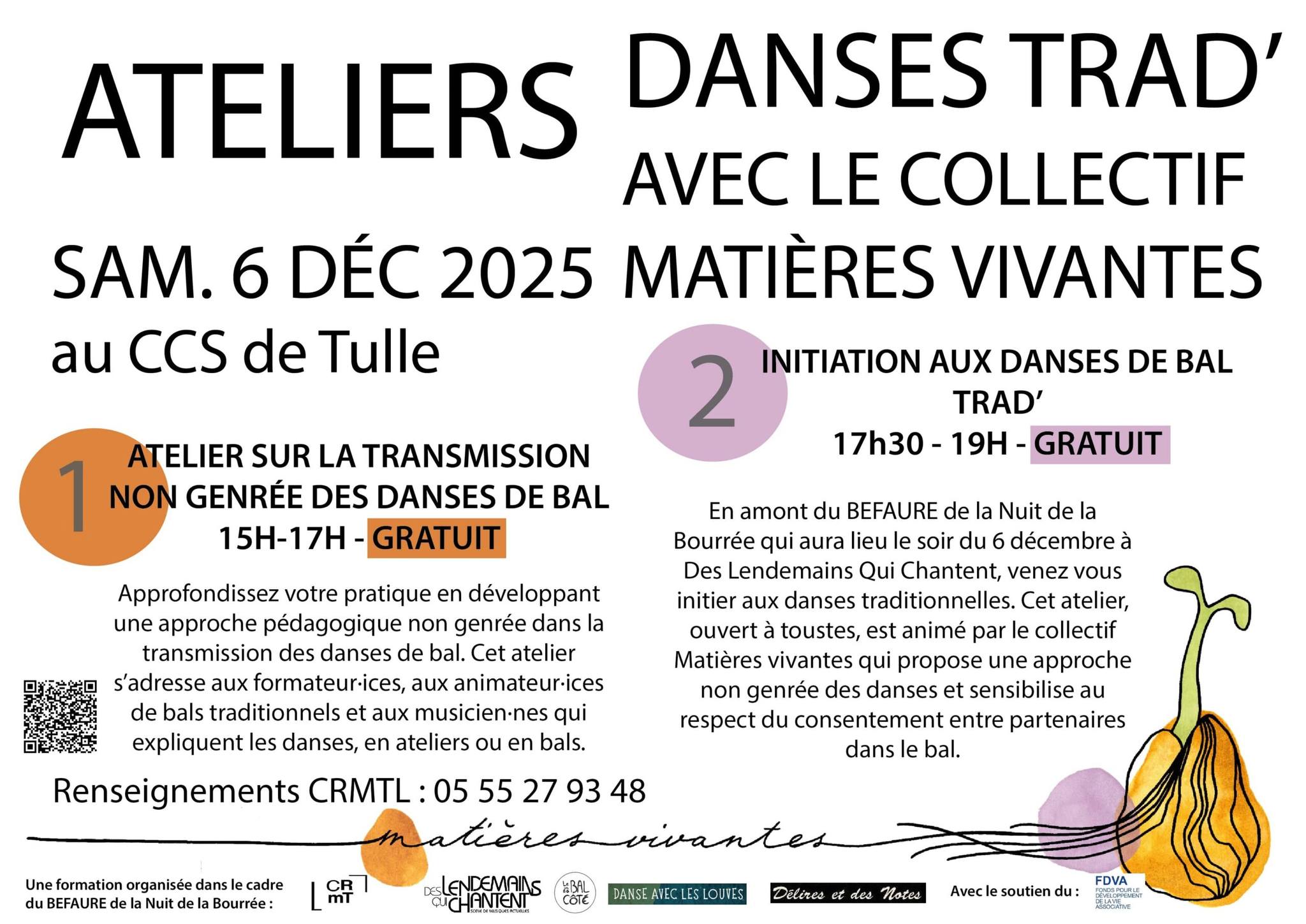 Transmettre et s’initier de manière non-genrée aux danses trad’ avec le collectif Matières vivantes